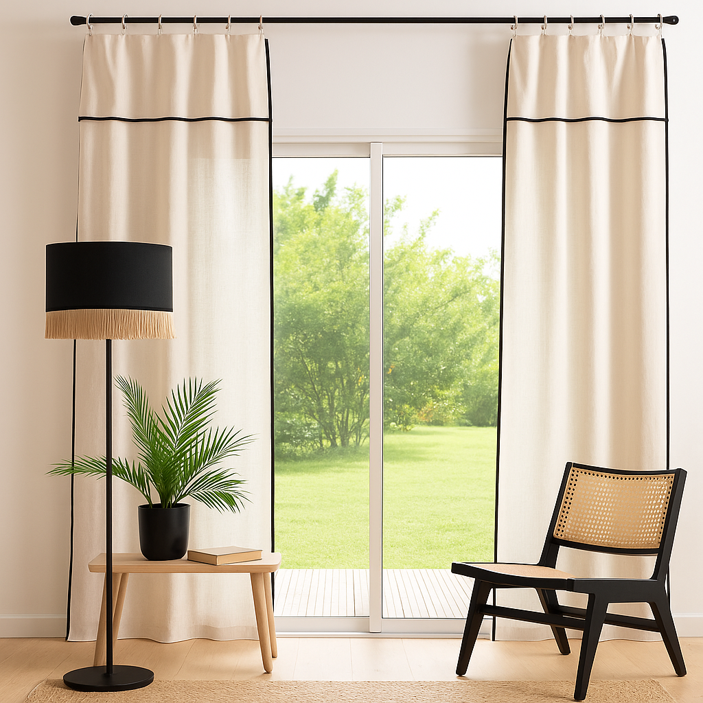 rideau bourdon noir marieta